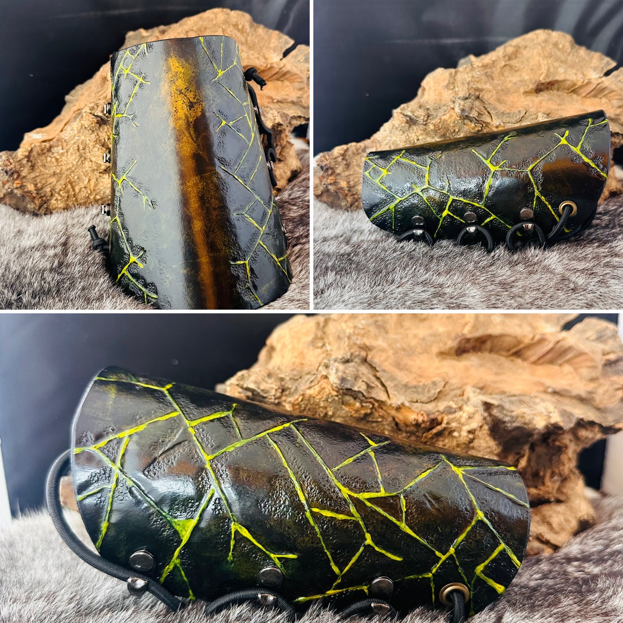Carved Archery Bracer (Tooled & Hand-Dyed)