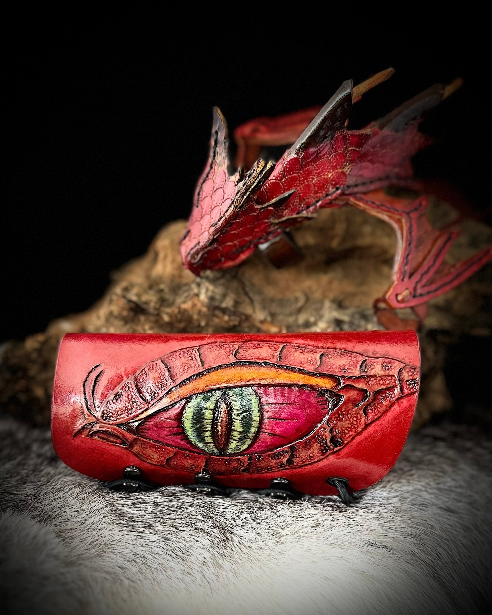 Dragon Eye Leather Archery Bracer
