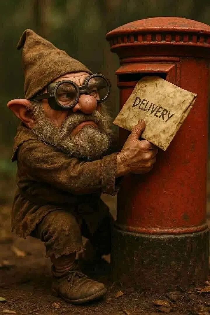 Dirty Gnome delivery illustration